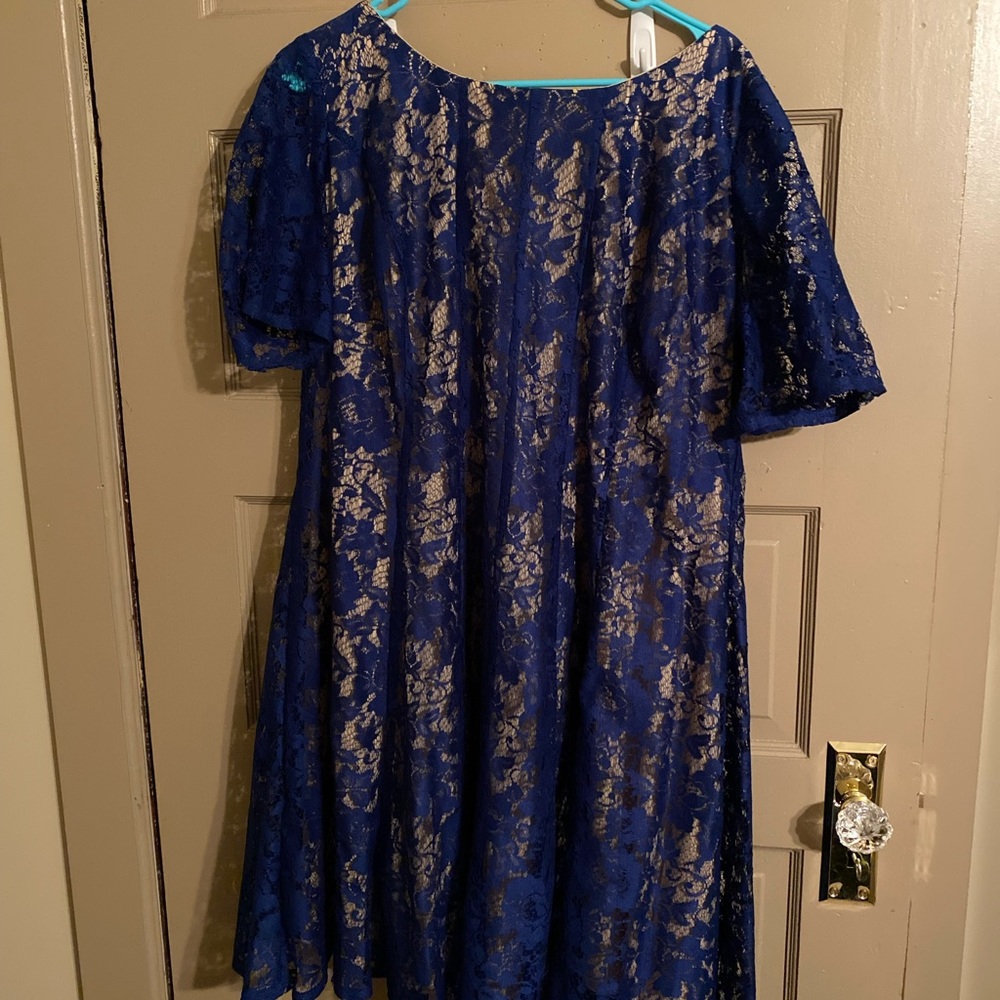 Navy blue lace dress